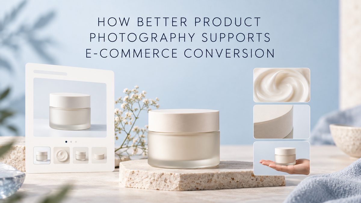 Unbranded beauty product photographed for an e-commerce product page