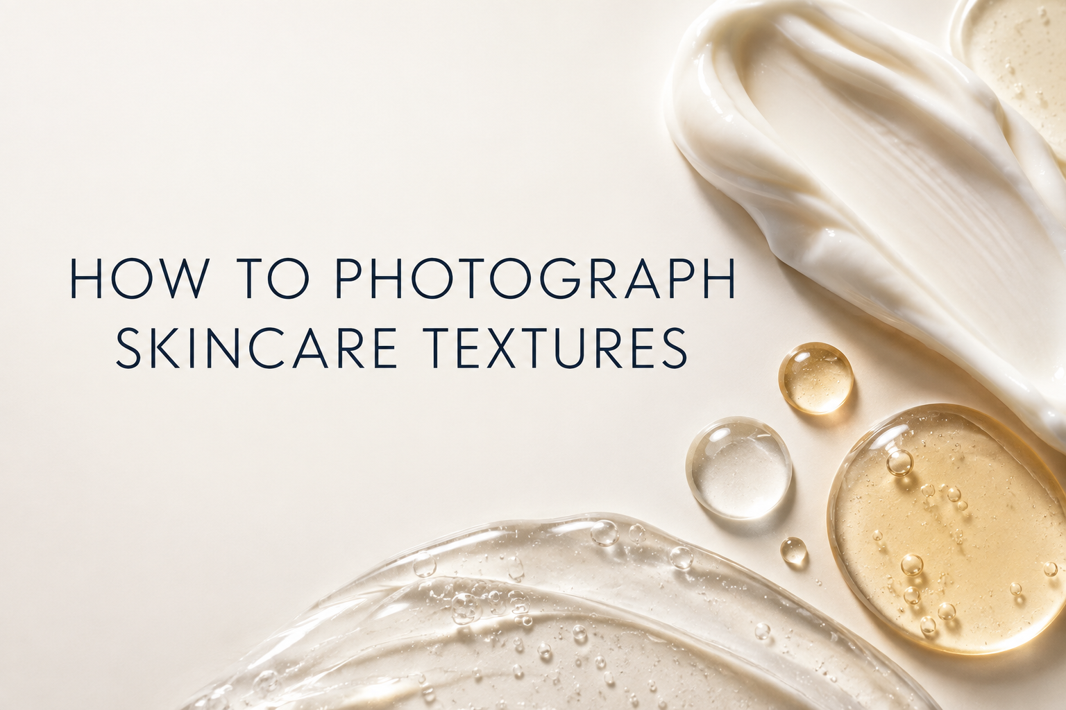 Skincare cream and serum texture photography